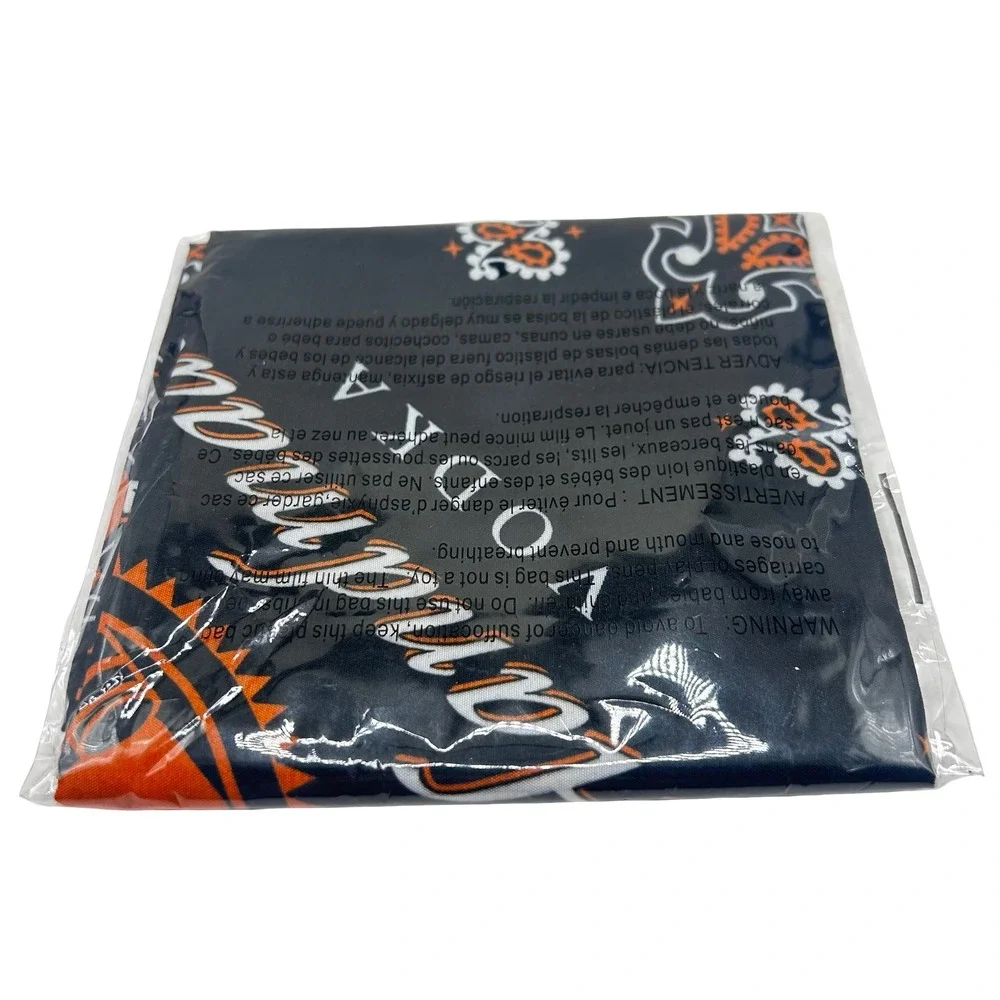 Tito's Vodka Paisley Bandana‎ Black Orange White Logo Streetwear NEW